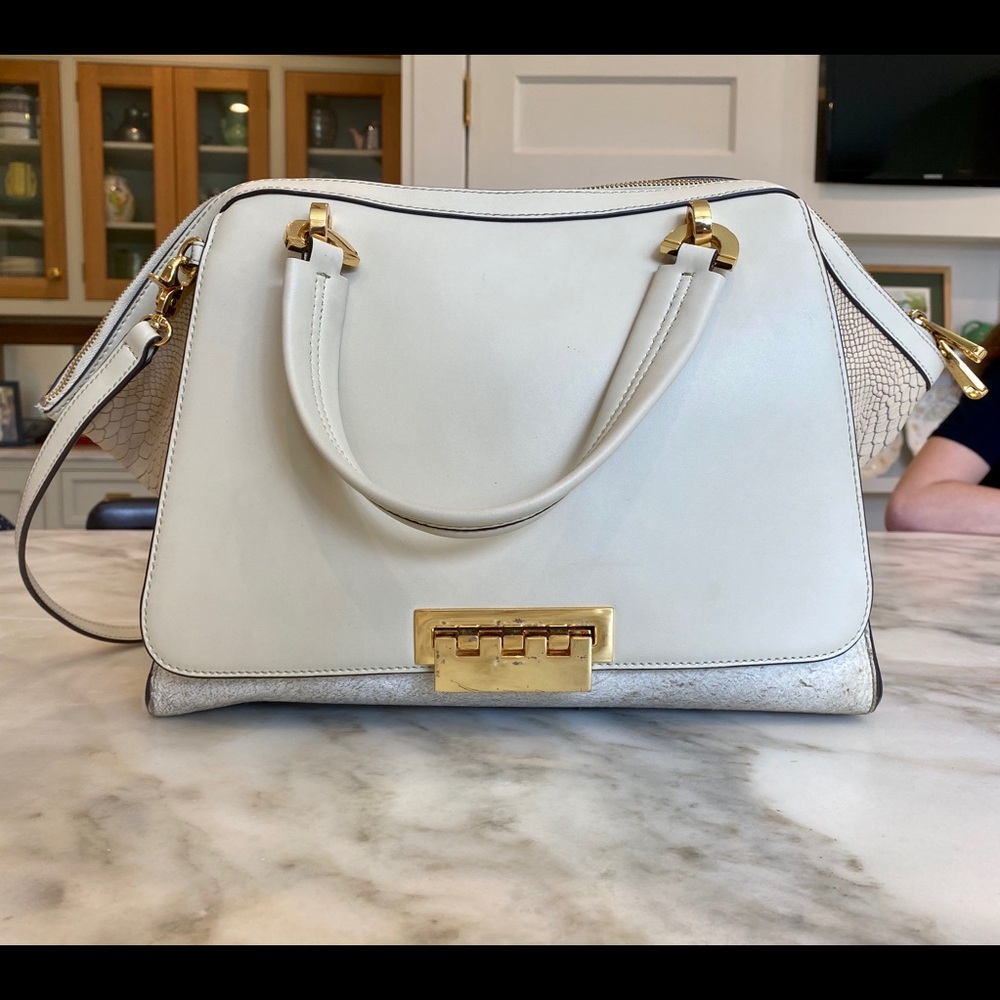 Off white/light pink Zac Posen tote